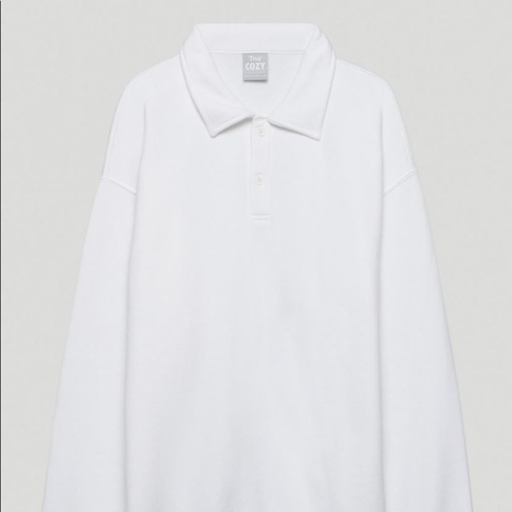 NWOT Aritzia TBA Boyfriend Polo Sweatshirt
